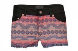 Gekleurde denim shorts