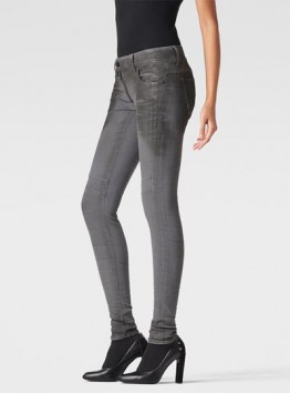 Lynn Zip Shablon Mid-Rise Skinny Jeans